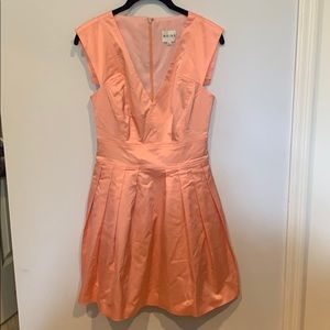 PEACHY SATIN REISS DRESS!
